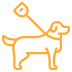 Icon von einem Hund mit Leine